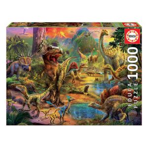 Puzzle 1000 piezas Tierra de Dinosaurios
