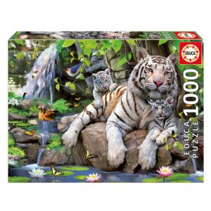 Puzzle 1000 piezas Tigres Blancos