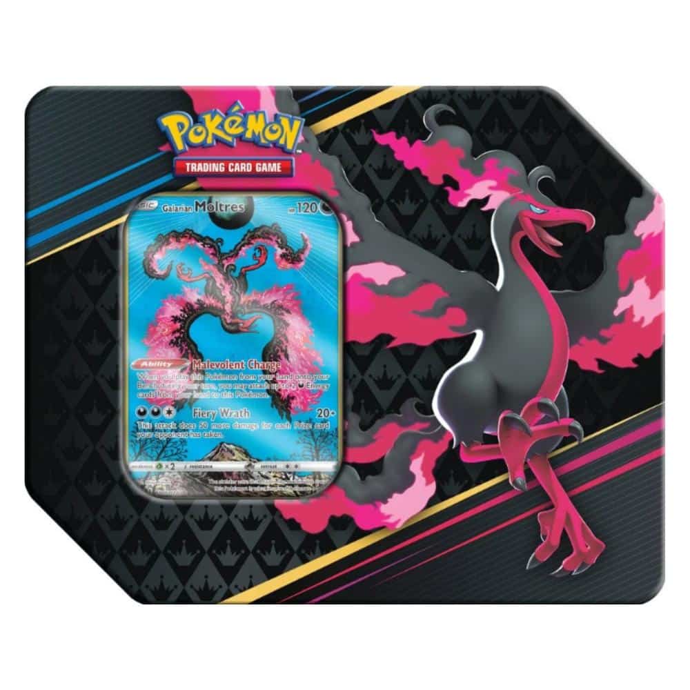 Pokémon Crown Zenith Moltres Tin (Inglés)