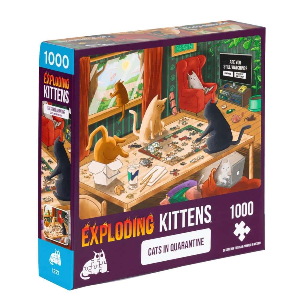 Cats Exploding In Kittens Piezas Puzzle Quarantine Tin