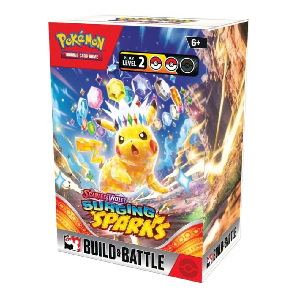 Pokémon Surging Sparks Box Build & Battle (Español)