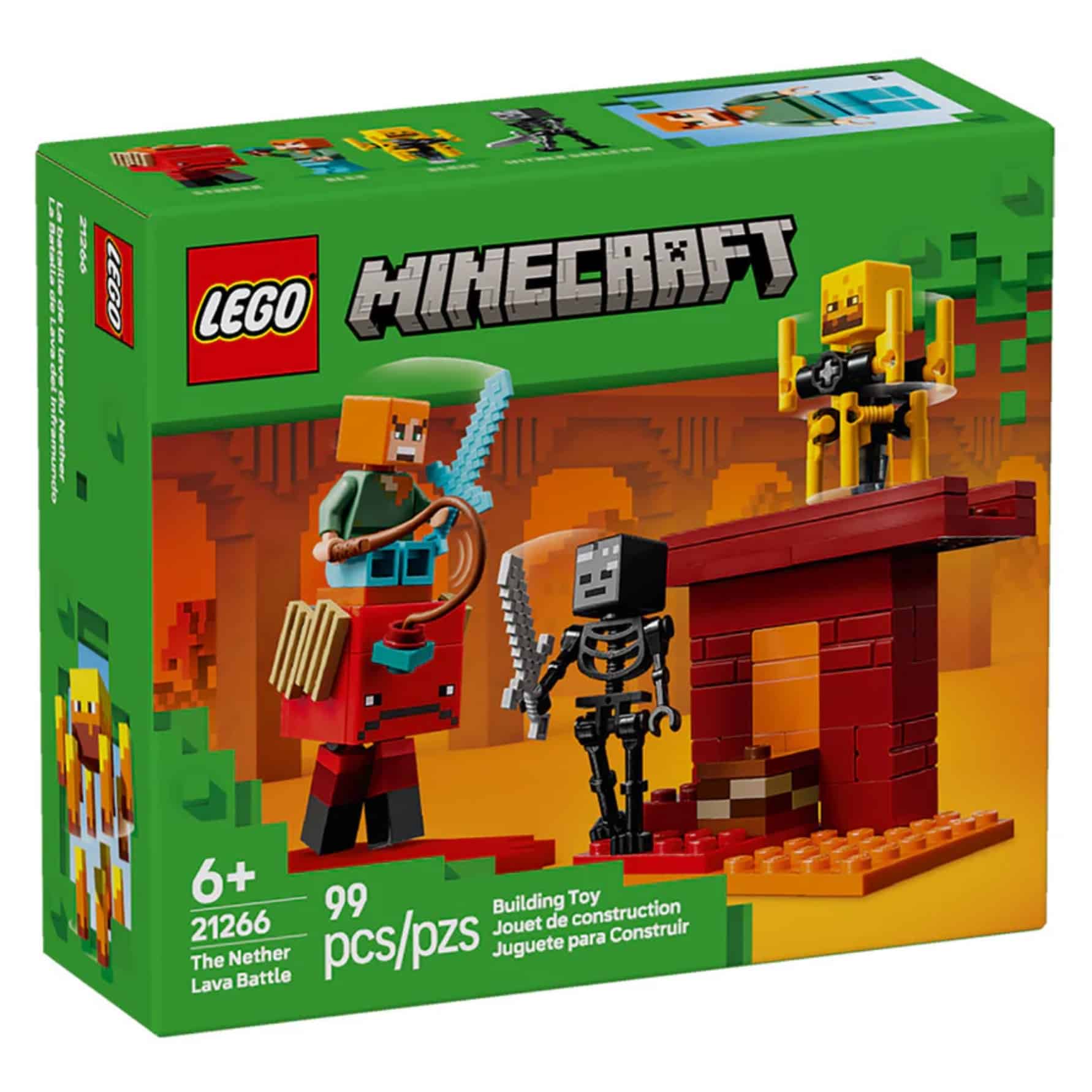Batalla Inframundo Lava Lego Minecraft