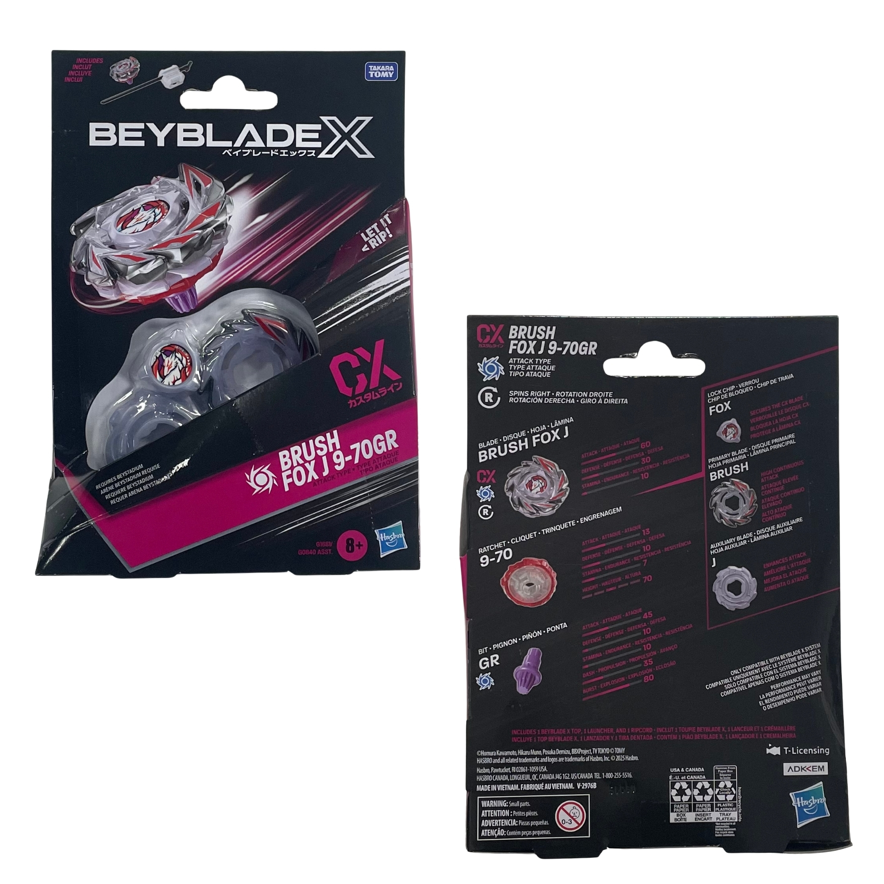 Beyblade X Brush Fox J 9-70GR - Updown Juegos