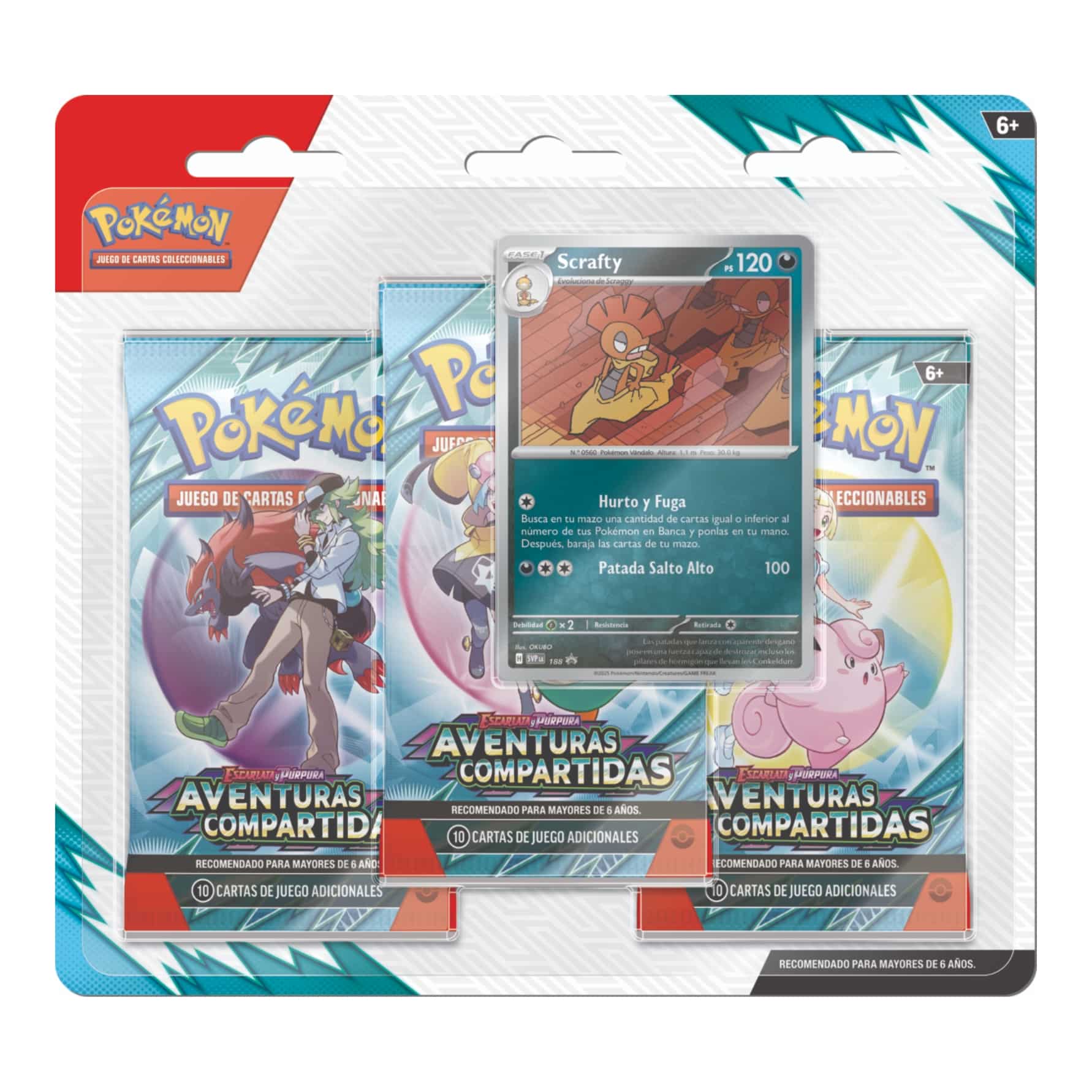Pokémon Journey Together Scrafty Blister (Español)