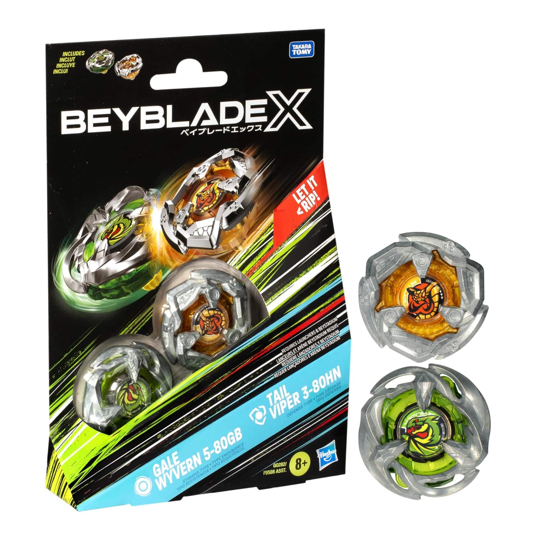 Beyblade X Duo Gale Wyvern 5-80GB y Tail Viper 3-80HN – Updown Juegos