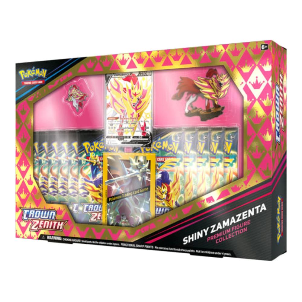ZamazentaV & ZacianVブースターパック付特別仕様ティンセット Pokémon Crown Zenith Premium Figure Collection Shiny Inglés Zacian