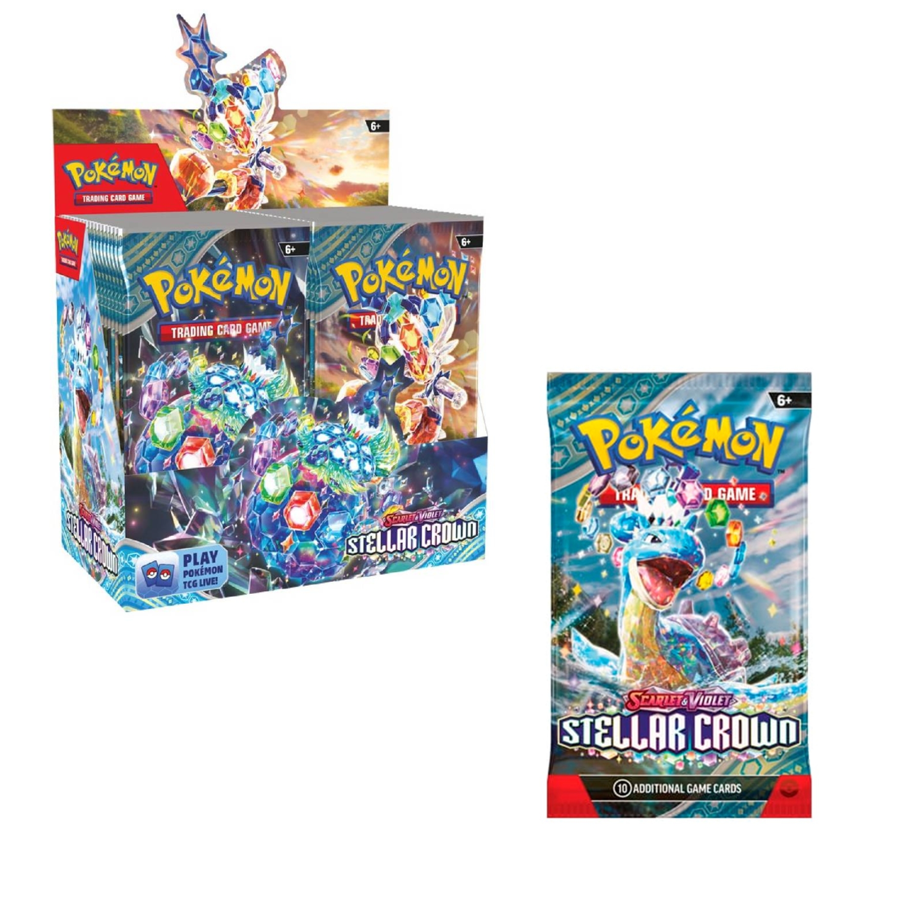 Pokémon Stellar Crown Sobre Inglés - Updown Juegos