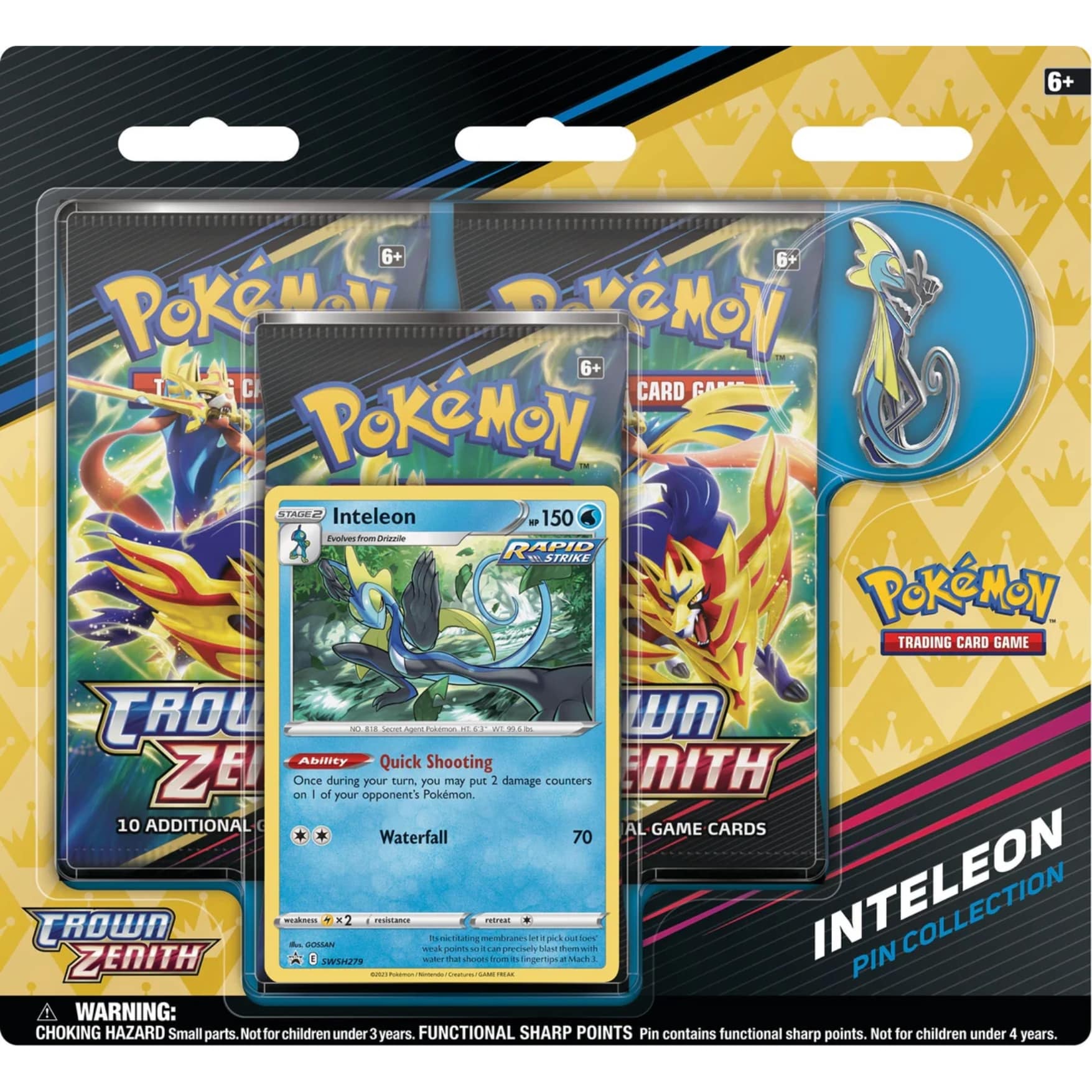 Pokémon Crown Zenith Inteleon Pin Collection (Español)
