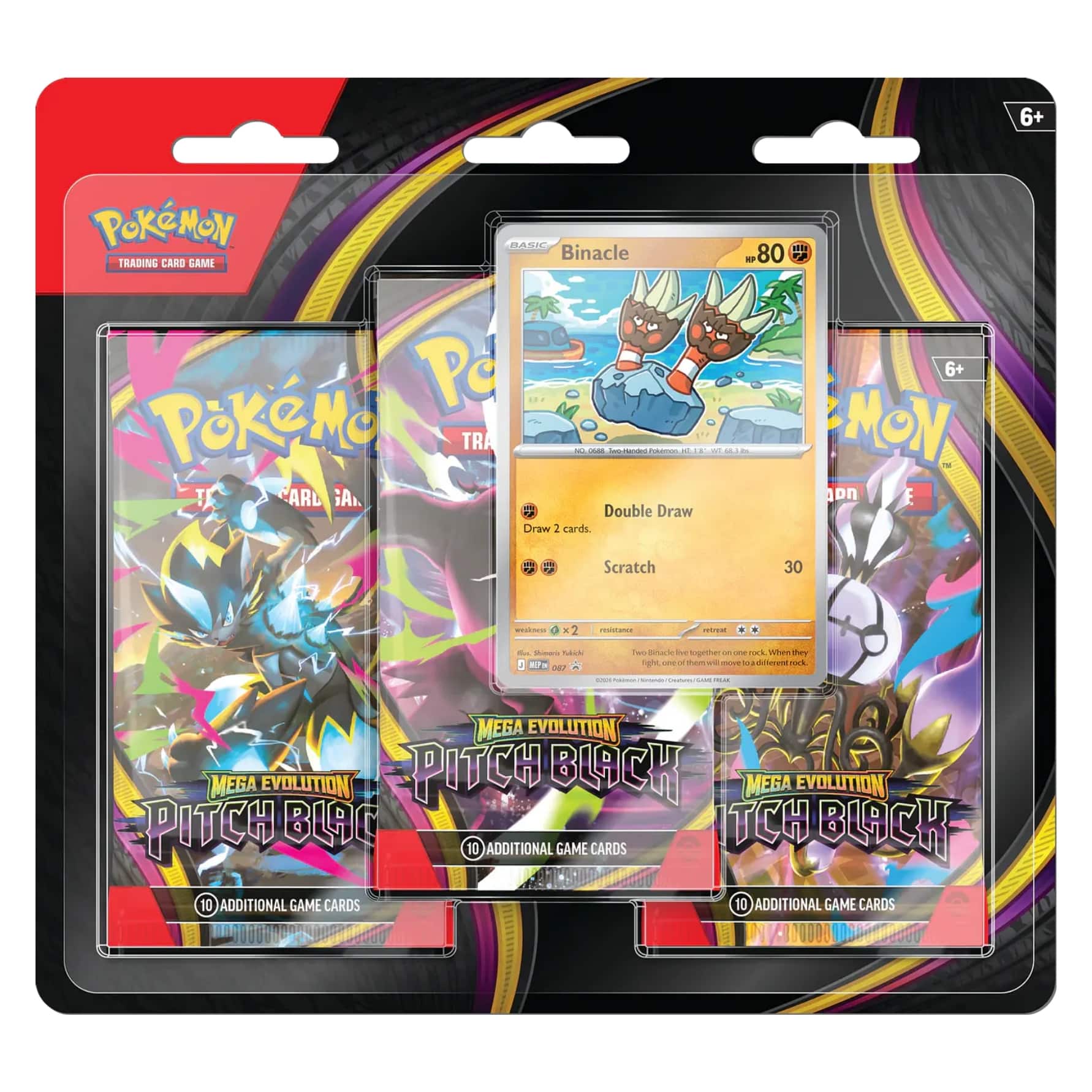 Pokémon Pitch Black Binacle Blister (Inglés)