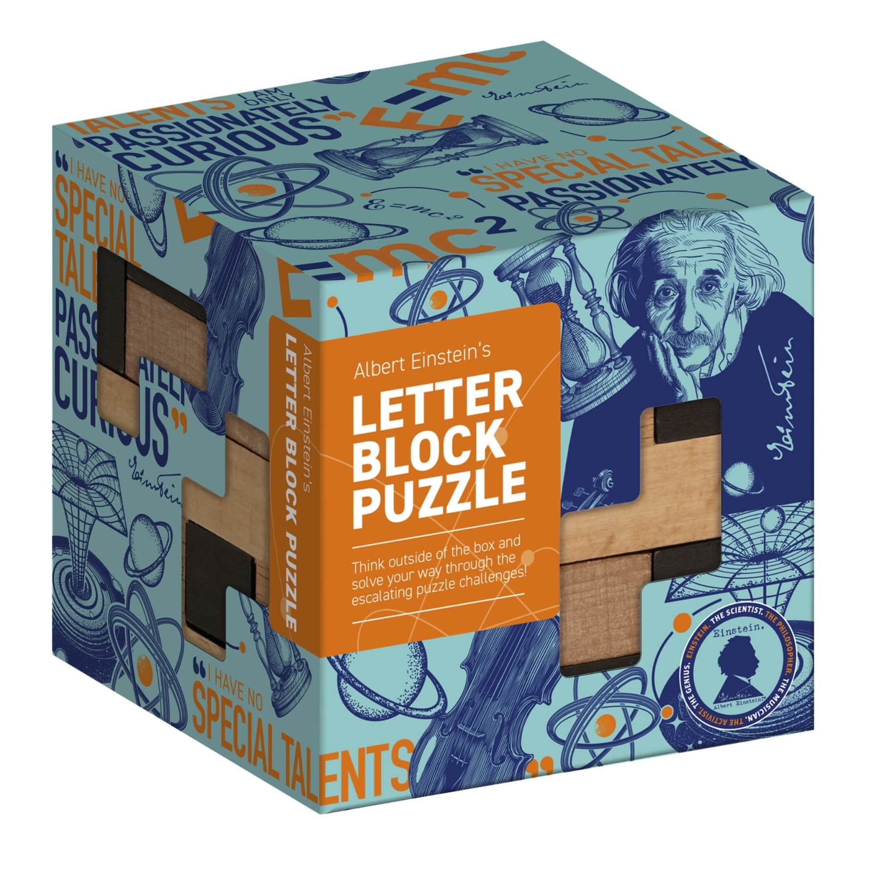 Block Einstein Letter Madera Puzzle Collection