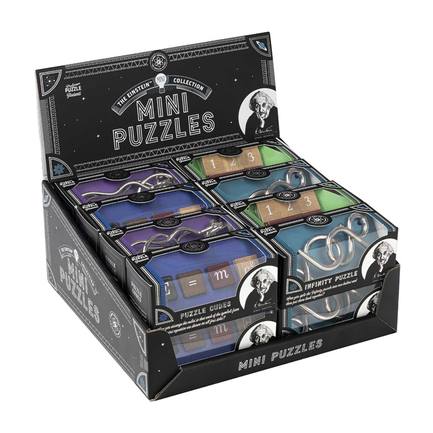 Einstein Madera Metal Mini Puzzles Unidades Booster Box (Español)