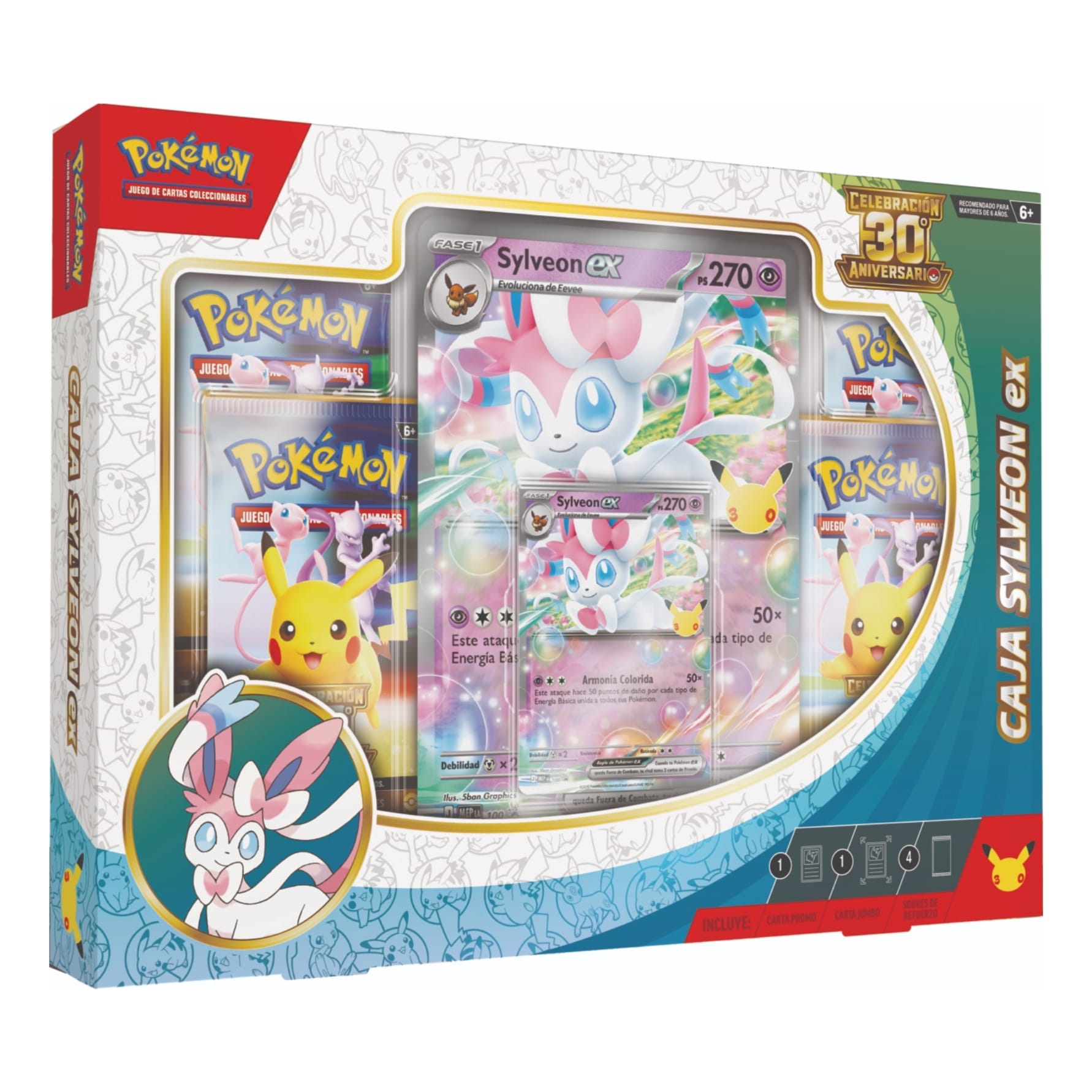 Pokémon 30th Celebration Box Ex Sylveon (Inglés)